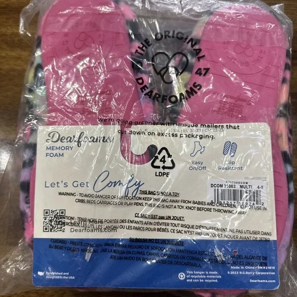 Dearfoams Kid's 4‎ Slippers Peyton Animal Slip On Clog House Slipper Cat Leopard - Picture 6 of 8